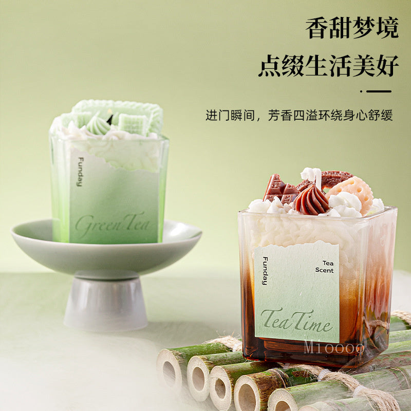 New Exquisite Design Cream Cake Smokeless Soy Wax Birthday Gift Wedding Favor Aromatherapy Candle