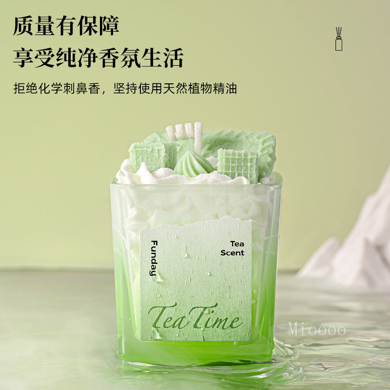 New Exquisite Design Cream Cake Smokeless Soy Wax Birthday Gift Wedding Favor Aromatherapy Candle