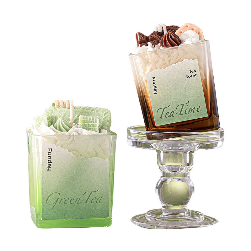 New Exquisite Design Cream Cake Smokeless Soy Wax Birthday Gift Wedding Favor Aromatherapy Candle