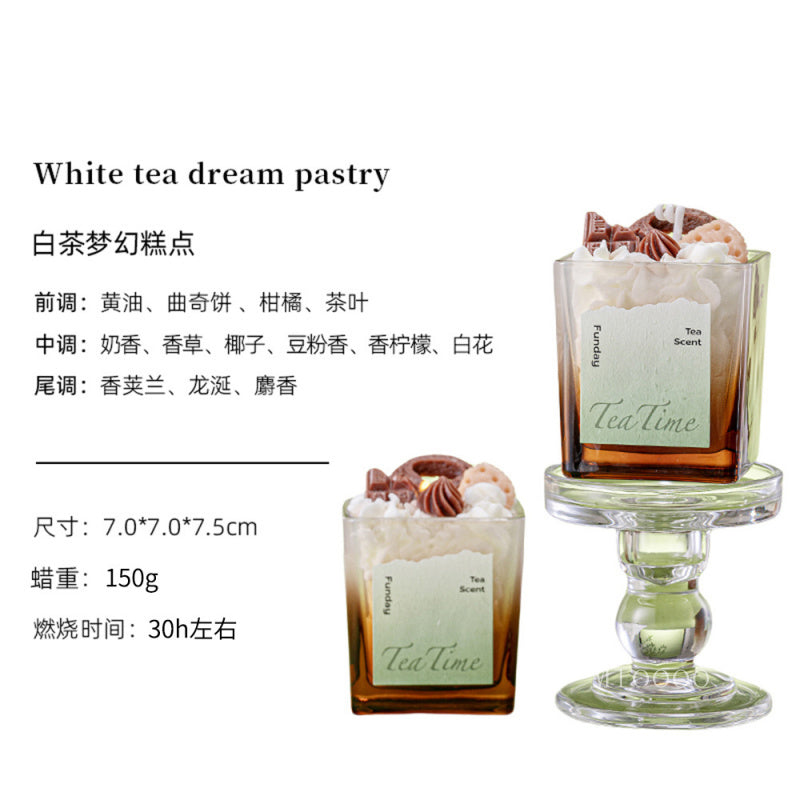 New Exquisite Design Cream Cake Smokeless Soy Wax Birthday Gift Wedding Favor Aromatherapy Candle