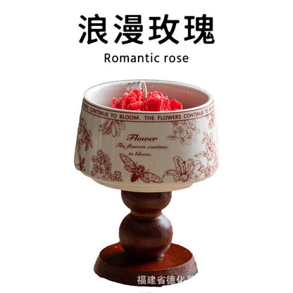 Blue and White Porcelain Rose Camellia Gift Box Series Fragrance Soy Wax Hotel Birthday Scented Candle High-end Souvenir