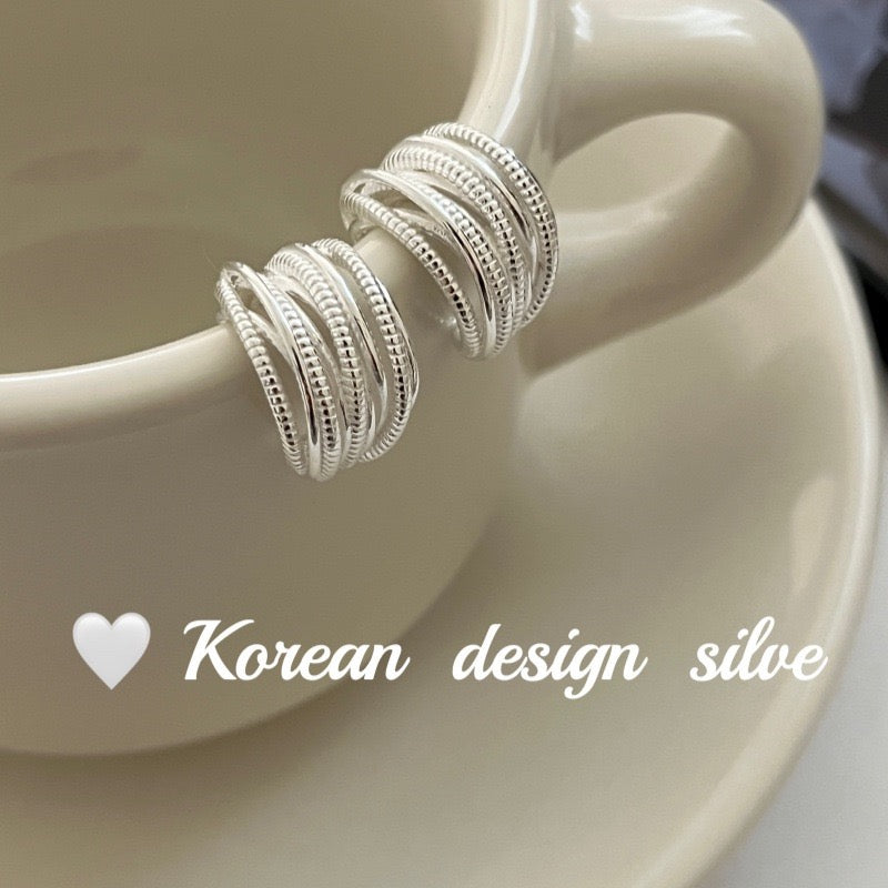 s925Simple design of sterling silver luxury earrings