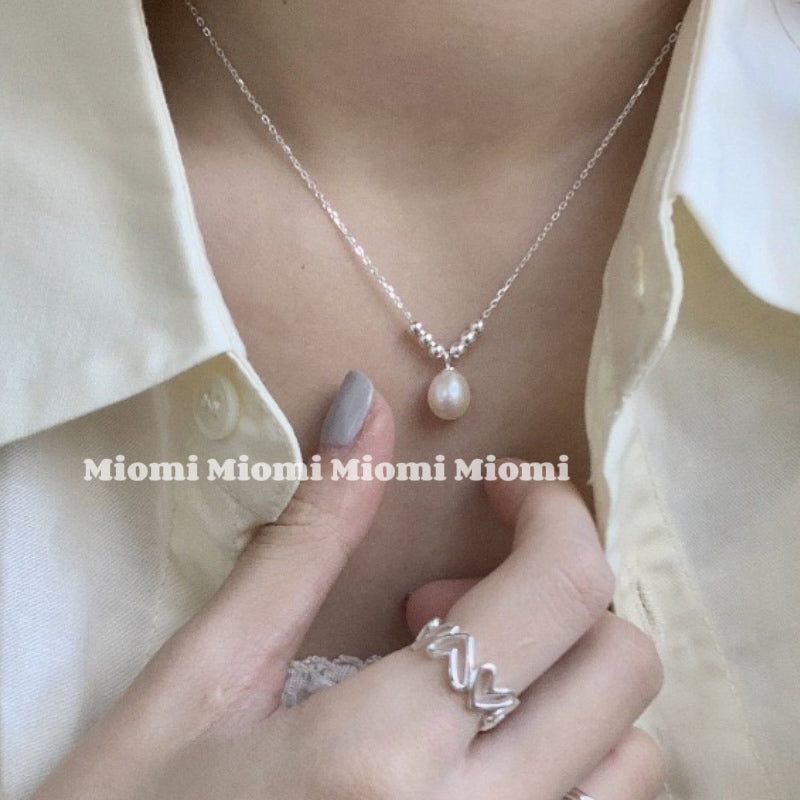 S925 silver and natural water pearl necklace
