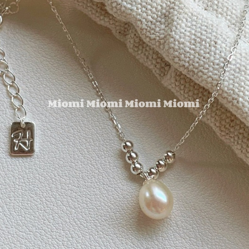 S925 silver and natural water pearl necklace