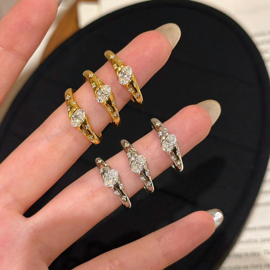 S925Sterling Silver Italian Vintage Style Small Planet Venus Ring Retro Mid-Century High-End Exquisite Light Luxury